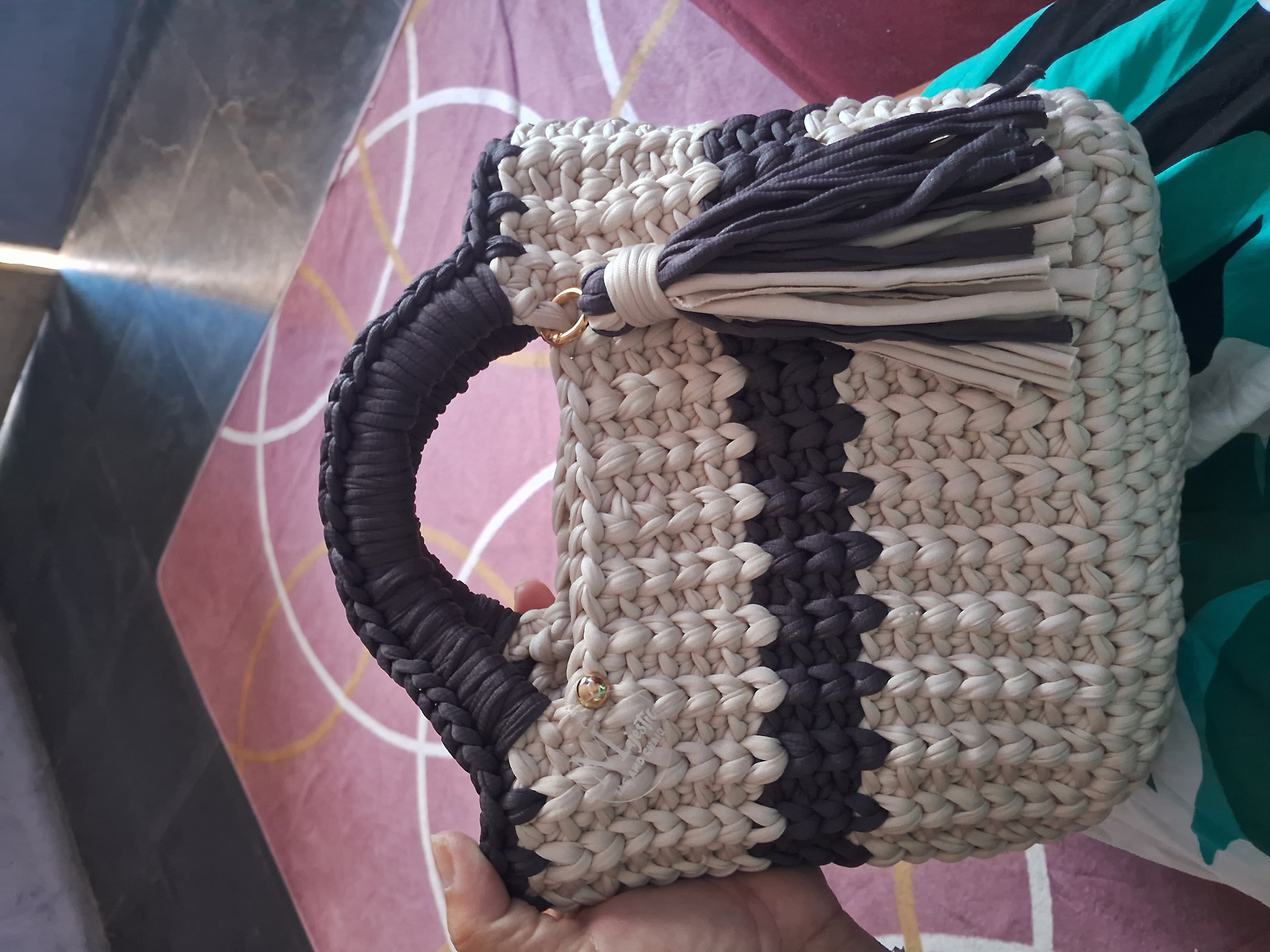 Bolsa crochê fio malha