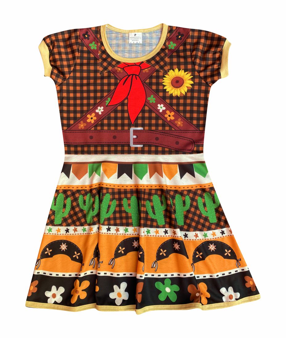 Vestido Infantil Caipira Cangaço