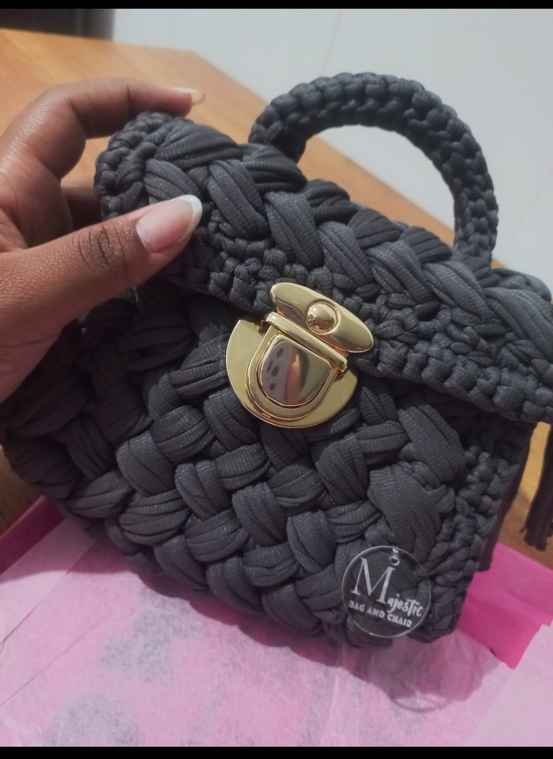 Mini bolsa crochê