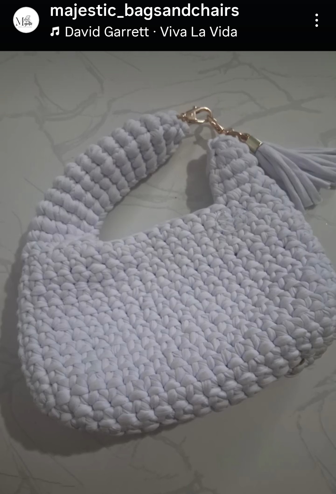 Bolsa crochê malha